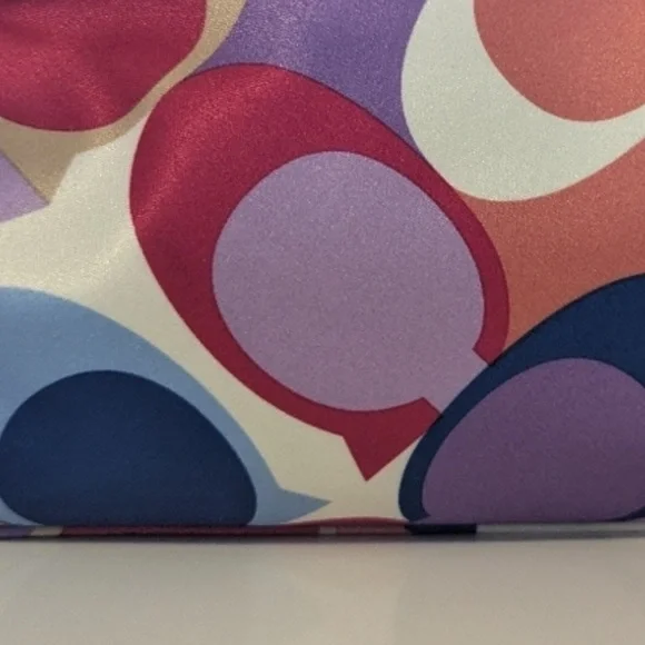 Coach Signature Scarf or Cosmetics Bag Like New Condition - Picture 3 of 4